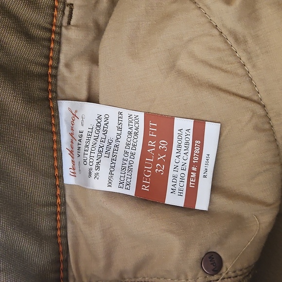 Weatherproof Men's Slim Fit Brown /khaki Size 32×30 Jeans - Picture 8 of 11